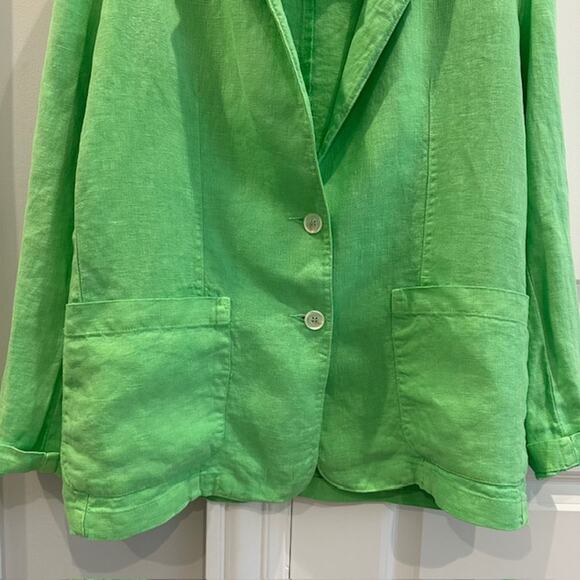 Velvet By Graham & Spencer NWT Linen Two-Button Cassie Blazer Size: XS - Picture 5 of 9